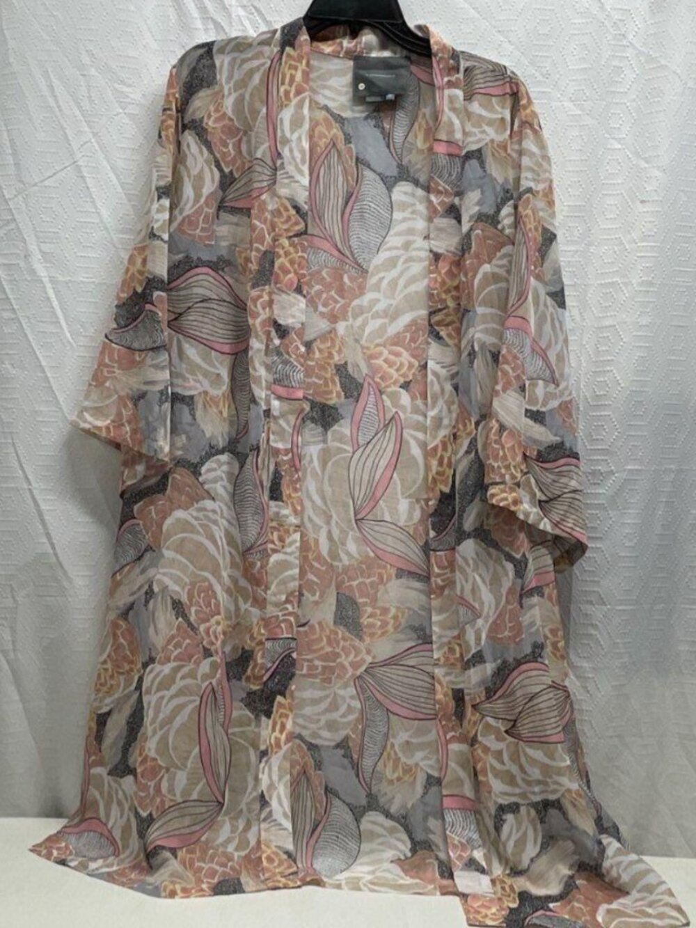 Anthropologie Graphic Printed Sheer Kimono Duster - One Size